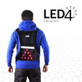 LED Safety Backpack for Bike–14h Battery Life, 3 Light Modes-High Visible(Hi Viz
