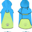 Pet Waterproof Dog Raincoat with Hi Vis Panel adjustable Velcro well made Size Large