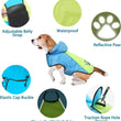 Pet Waterproof Dog Raincoat with Hi Vis Panel adjustable Velcro well made Size Large
