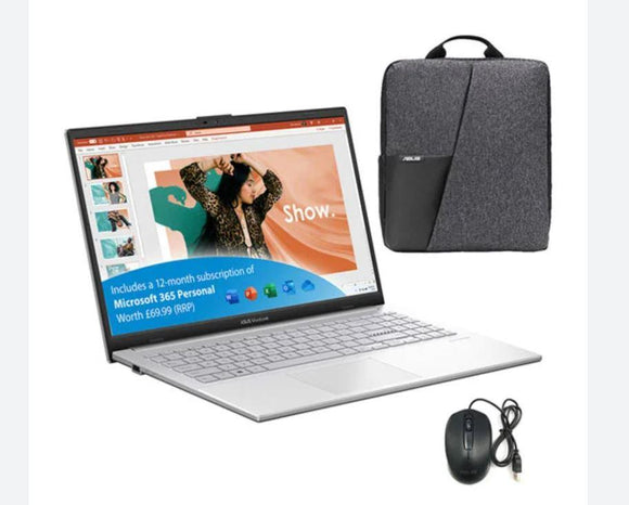 Windows 11 ASUS Vivobook Go 15 Laptop Intel N200 4GB  128GB SSD 15.6 Bundle