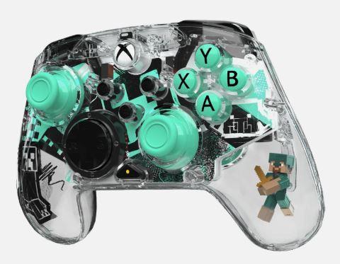 PDP Minecraft REALMz Xbox Wireless Controller - Minecraft Diamond