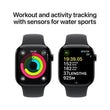 Apple Watch Series 10 GPS 42mm Aluminium Case Jet Black Sport Band S/M