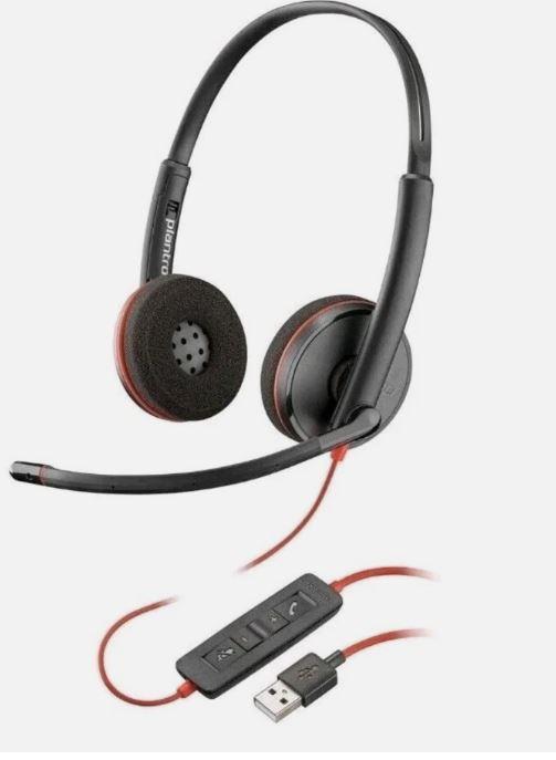 POLY Blackwire 3320 Wired USB-A Stereo Headset - Black - Student Computers