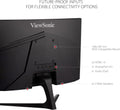 ViewSonic 24" Full HD Curved Gaming Monitor 165Hz FreeSync VX2418C