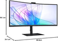 SAMSUNG ViewFinity S6  Wide Quad HD 34" Curved VA LCD Monitor - Black