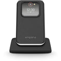 Emporia JOY LTE Big Button 4G FLIP Phone External Screen Satin Black Unlocked - Student Computers