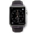 dbramante1928 AW42BLSI0638 42mm Copenhagen Watch Strap for Apple -Silver/Black