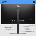 HP E27 G5 FHD Monitor, 27 Inch 1920 x 1080 pixels Full HD, LCD, 5 ms, Black, Silver