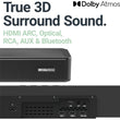 Majority Sierra Plus 2.1.2 400W Soundbar Wireless Subwoofer Dolby Atmos Black