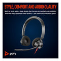 POLY Blackwire 3320 Wired USB-C Stereo Headset - Black