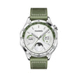 Huawei Watch GT 4 46mm Stainless Steel Case with Green Woven Strap