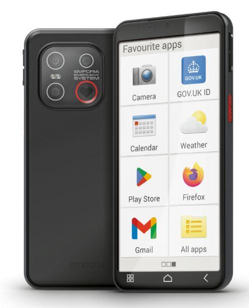 Emporia SMART.6lite  128 GB 3600 mAh Black, Silver SMART6LITE Mobile Phone