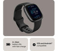 FITBIT Versa 4 Smart Watch - Black & Graphite