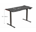 ADX ADSGAMDK25 RGB Sit-to-Stand Gaming Desk - Black