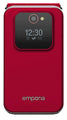 Emporia JOY LTE Big Button 4G FLIP Phone External Screen Satin Red Unlocked - Student Computers