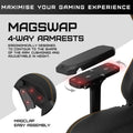 Anda Seat Kaiser PVC Office Gaming Chair - Maroon - Student Computers