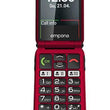 Emporia JOY LTE Big Button 4G FLIP Phone External Screen Satin Red Unlocked
