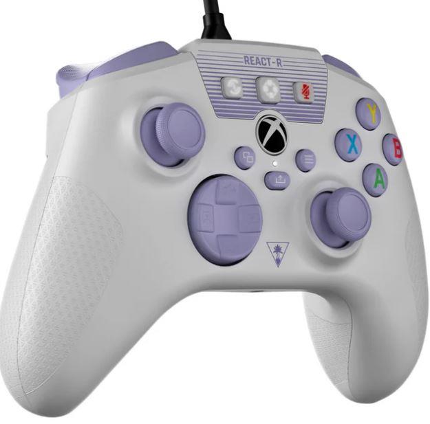 Turtle Beach REACT-R Xbox Controller - Spark White / Purple Gaming Con