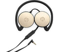 HP H2800 Stereo On Ear Wired Headset 3.5mm jack - Black & Gold