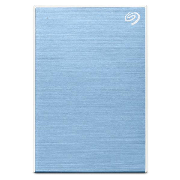 Seagate One Touch Portable External Hard Drive 2TB HDD With Password - Blue