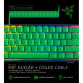 Razer PBT Doubleshot Keycaps and Coiled Cable Upgrade Set - Razer Green - US/UK