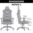 ANDASEAT Novis Gaming Chair - Black Adjustable height / arms / back
