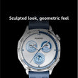 HUAWEI Watch GT 5 - Silver, Blue Woven Nylon Strap, 46 mm , Fluoroelastomer