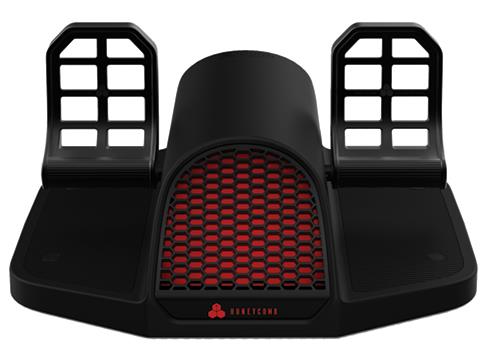 Honeycomb Aeronautical Charlie Rudder Pedals, Adjustable Feet/Tension Knob, Meta