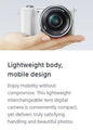 Sony A5000 50mm Lens Compact System Camera White 20.1MP 180° tiltable LCD