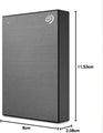 SEAGATE One Touch Portable Hard Drive - 1 TB, Grey with Password