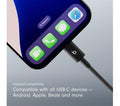 BEATS USB-C to USB-C Woven Cable - 1.5 m, Bolt Black