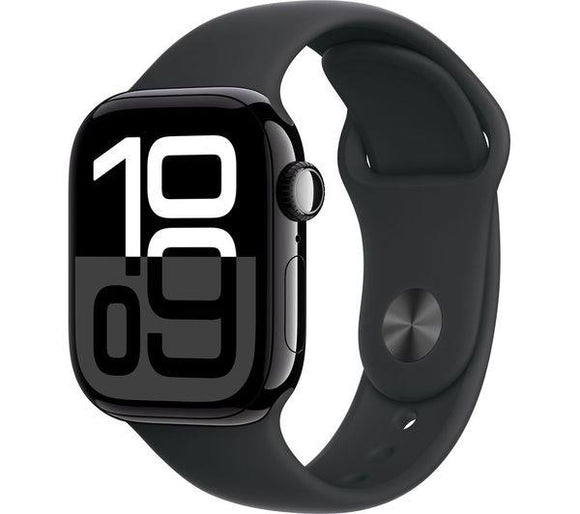 Apple Watch Series 10 GPS 42mm Aluminium Case Jet Black Sport Band S/M