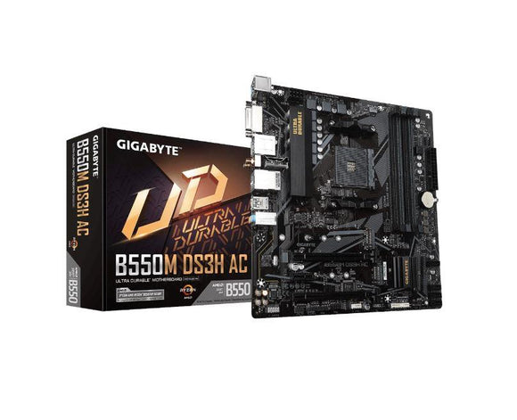 Gigabyte AM4 Motherboard AMD B550 Micro ATX B550M DS3H AC