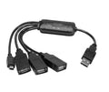 EXC USB 2.0 hub & concentrator 480 Mbit/s Black